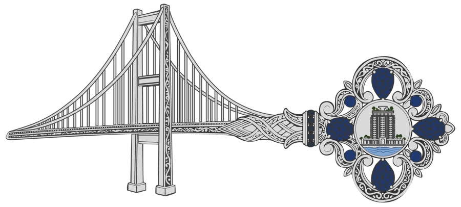 Ozkan Ozel emblem – Bosphorus Bridge and key figure